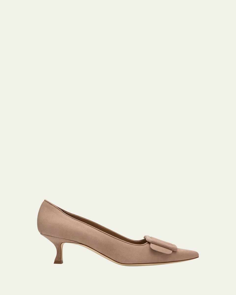 Maysale Suede Buckle Pumps